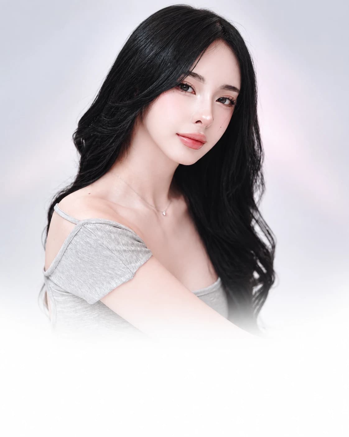 회색 의상을 입은 유나의 프로필 사진